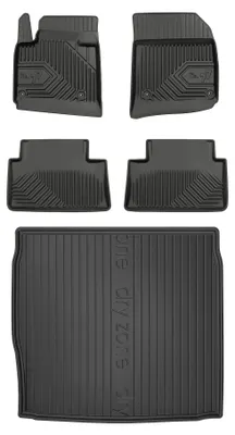 Productafbeelding van Rubberen automatten + kofferbakmat voor Citroën C5 II 2008-2017 (sedan) – 5-delig, zwart, op maat – Wielganizator