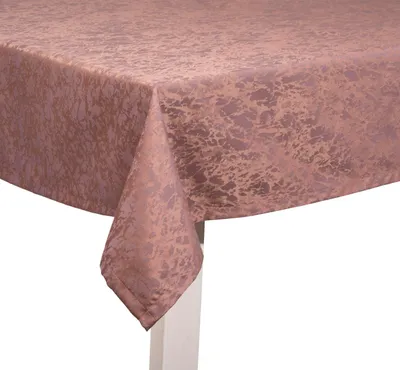 Produktbild von Pichler Jacquard mit Fleckschutz marmoriert Tischdecke 1er Set 220 x 130 cm MARBLE Rechteck rosenholz , 2 cm breit gesäumt