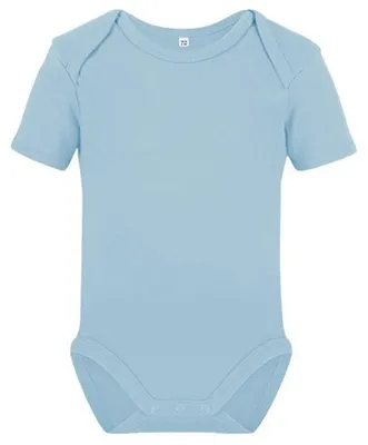 Produktbild von Link Kids Wear - "Bailey 01" Bodysuit für Baby, Baumwolle aus biologischem Anbau, kurzärmlig LT5427 (62) (Hellblau)