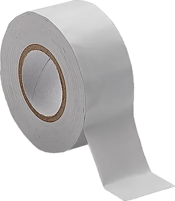 A roll of light gray PVC tape for pipe insulation.