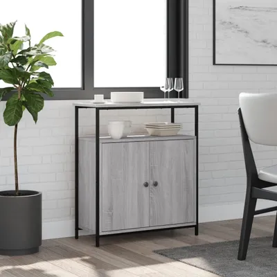 Zdjęcie produktu dla vidaXL Kredens szary Sonoma 70x30x80 cm Materiał drewnopochodny