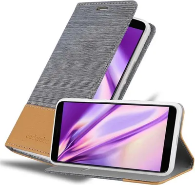 Produktbild von Cadorabo Hülle für HTC U11 PLUS Schutzhülle in Grau Handy Hülle Etui Book Case Cover
