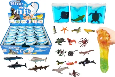 Produktbild von TEDDIES Schleim im Becher mit Meerestier 1St. ( Mix)