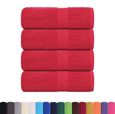 Immagine prodotto di vidaXL Asciugamani FROGN, 4 pezzi, rossi, 30x30 cm, 360 g/m²