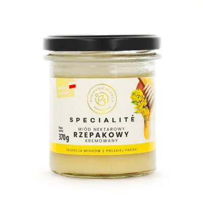 Zdjęcie produktu dla Miód Rzepakowy Kremowany 370 g