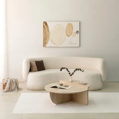 Produktbild von Skye Decor, Podium, Couchtische, Travertin, Melamin-Spanplatte, 90 x 35 x 90 cm