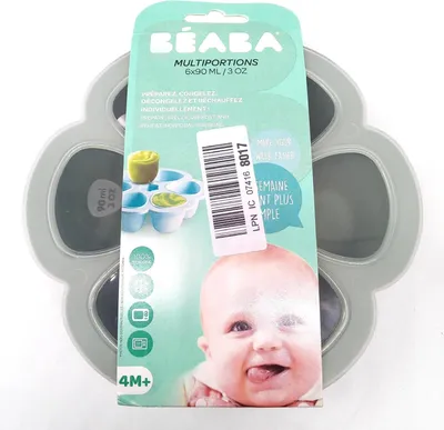 Produktbild von Beaba Aufbewahrungsbehaelter Multiportions aus Silikon 6 x 90 ml salbeigruen; 914000