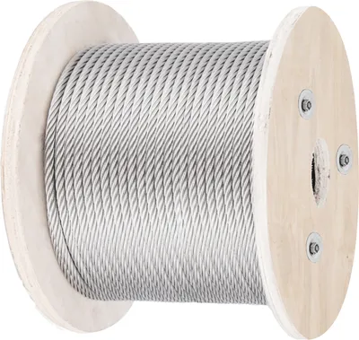 Produktbild von SucceBuy 5/32 Zoll 1x19 316 SS-Kabel, 500 Fuß hochfestes Drahtseil, 3300 Pfund BS DIY-Deckgeländer-Balustraden, Verwendung im Außenbereich, 110 V, Edelstahl