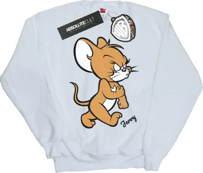 Produktbild von Tom and Jerry - "Angry Mouse" Sweatshirt für Herren BI1732 (L) (Weiß)