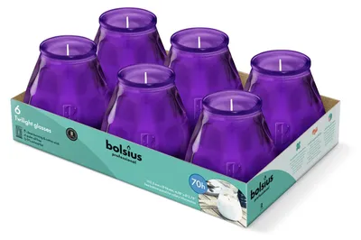 Productafbeelding van Bolsius Horeca schemerschijf 104/99, tray, paars, 6 stuks