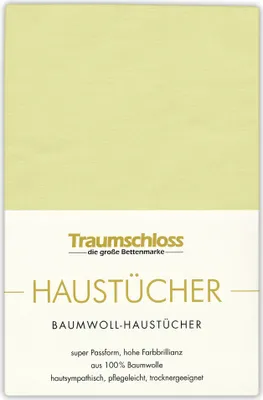 Produktbild von Traumschloss Betttuch Haustuch 150 x 250 cm grün hautsympathisch und pflegeleicht