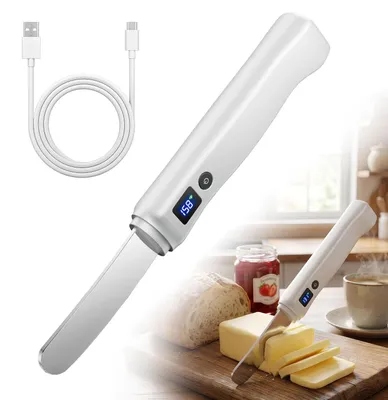 Beheiztes Buttermesser, kabellos, 2 Stufen, USB-C, Edelstahl, IP68