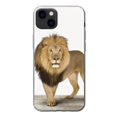 Produktbild von MuchoWow® Handyhülle Schutzhülle Hülle für iPhone 13 Jungen - Löwe - Tiere - Kinder - Mädchen Silikon Softcase Handy Hülle - Karteninhaber