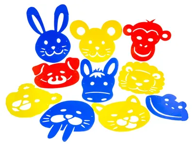 Produktbild von EDUPLAY 370083 Stencil Tiermasken, mehrfarbig