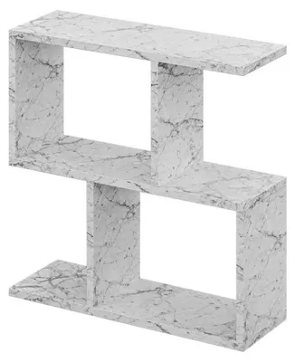 Image de Table basse Table de salon en Panneau Mélaminé Marbre de Carrare 60 x 60 x 20 cm Charge 20 kg