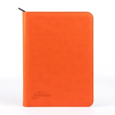 Produktbild von cardcosmos - 9 Pocket Premium Zip Kunstleder Binder / Sammelalbum / Sammelordner - Orange