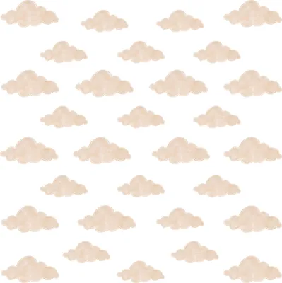 Produktbild von Muralo Wandaufkleber Set für Kinderzimmer BEIGE WOLKEN Br. 120cm x Hö. 60cm - Wandstickers Set für Jungen Mädchen