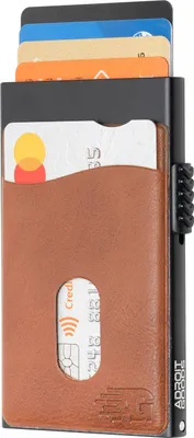 Obrázek produktu pro AdroitGoods Card Holder 7 Card Wallet - pouzdro na kreditní karty s technologií RFID - hliník/kůže - hnědá barva