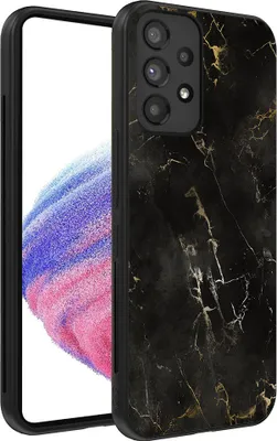 Produktbild von Smartphonica Handytasche für Samsung Galaxy A53 5G mit Marmordruck - TPU Rückseitenschutzhülle Marmordesign - Schwarz
