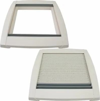 Zdjęcie produktu dla Rama wewnętrzna do wyłazu dachowego MPK Okno dachowe Maska dachowa 40 x 40 cm Przyczepa kempingowa Przyczepa kempingowa z podwójną roletą plisowaną