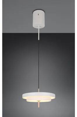Zdjęcie produktu dla Lampa wisząca LED, z regulacją wysokości, z możliwością ściemniania, CCT, szara, D 40 cm