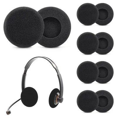 Productafbeelding van Oorkussens voor hoofdtelefoon, elastische reservehoezen, 5 cm, zwart, 10 stuks