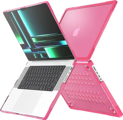 Produktbild von Mobigear Shockproof Pro MacBook Pro 16 Zoll (2021-2026) Hardcase Hülle MacBook Case - Pink - Model A2485 / A2780 / A2991 / A3186 / A3428 / A3429