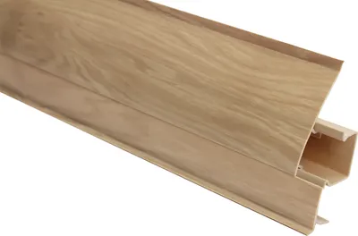 Produktbild von LEMAL Sockelleisten Sparpaket, PVC 65x23mm - Fußleisten mit Kabelkanal - (10 Meter 8649 Holzoptik Birne) Abschluss Leisten Teppichboden