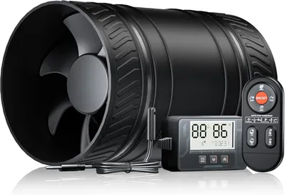 Produktbild von Rohrlüfter 100 mm, 6 Geschwindigkeiten, Timer, mit Feuchtigkeitssensor, für Bad