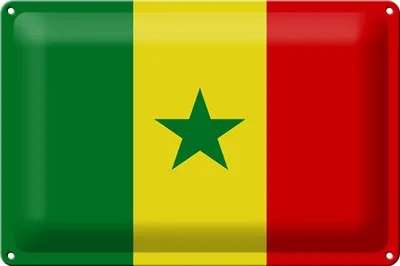 Produktbild von Blechschild Flagge Senegal 30x20cm Flag of Senegal