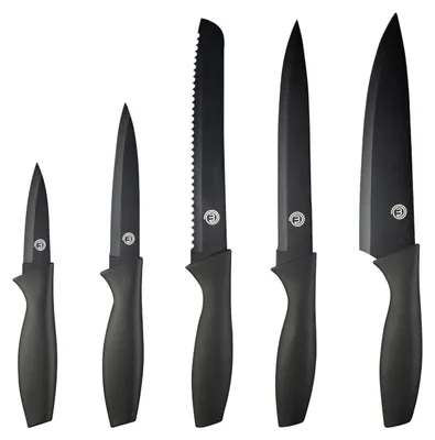 5-tlg. Messerset: Koch-, Brot-, Fleisch-, Schäl- & Universalmesser