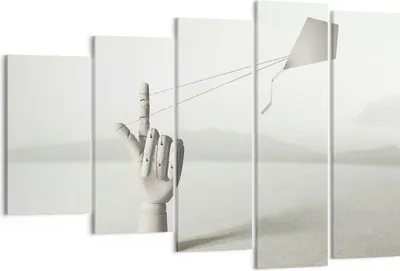 Produktbild von Bild auf Leinwand - Leinwandbild - 5 Teile - Modern Hand Drachen - 150x100cm - Wand Bild - Wanddeko - Wandbilder - Leinwanddruck - Bilder - Wanddekoration - Leinwand bilder - Wandbild - EG150x100-4697