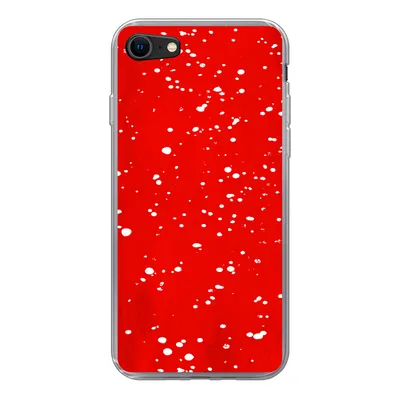 Produktbild von MuchoWow® Handyhülle Schutzhülle Hülle für iPhone 8 Polka dots - Rot - Pilz Silikon Softcase Handy Hülle - Schutzhaube