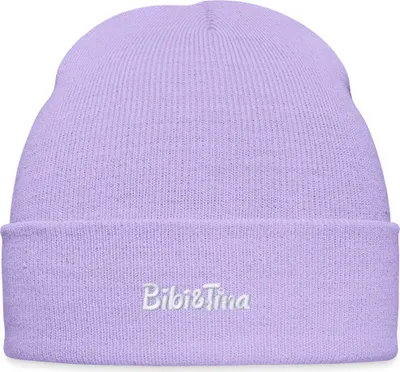 Produktbild von Spreadshirt Bibi und Tina Logo Stick Bestickte Wintermütze, One size, Lavendel