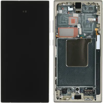 Produktbild von Original Dynamic AMOLED Display Touchscreen Bildschirm Rahmen Grau / Orange / Violett (Assembled) für Samsung Galaxy S24 Ultra S928B & Werkzeug