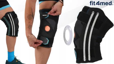 Obrázek produktu pro FIT4MED | Kolenní ortéza - Černá - Xl - Stabilizační popruhy - Acl-stabilizátor