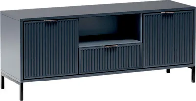 Image de Minio, armoire TV, TV Lowboard "Asti" 135 cm, couleur indigo