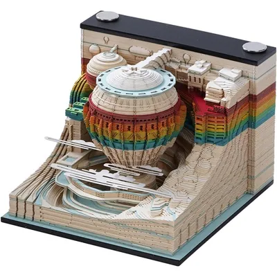 Produktbild von 3D Kalender 2026 – Bastelkalender mit Papiermodell für kreative Schreibtischdekoration, Winterliche Atmosphäre für Ihr Zuhause