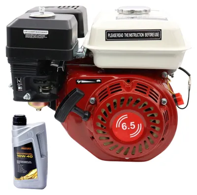 Produktbild von Motor Benzinmotor 5,5PS Ø 19,05mm Leichtstartmotor 4-Takt 19,05/61 + Motoröl 1l