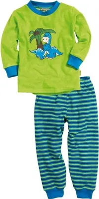 Produktbild von Playshoes Schlafanzug Frottee Dino, in grün, Größe 116
