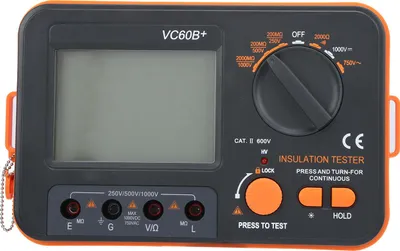 Zdjęcie produktu dla VC60B+ Megohmmeter Zwarcie Automatyczny reset Miliohmmeter Przenośny mały tester rezystancji izolacji z funkcją alarmu dźwiękowego
