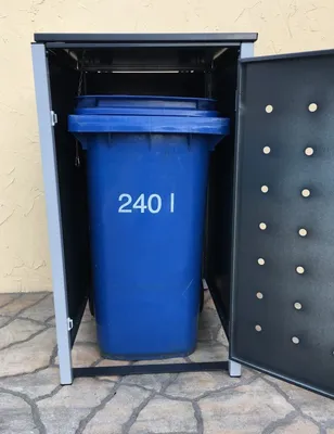 Produktbild von 4 Tailor Mülltonnenboxen Basic für 240 Liter Tonne /o.Stanzung /Anthrazit / Grau