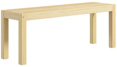 Produktbild von Sitzbank Holzbank Küchenbank, Massivholz, 3-Sitzerbank, 120 cm x 33 cm x 45 cm, Natur