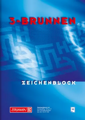Produktbild von BRUNNEN Zeichenblock A3 120g Einsteckecken 1047319
