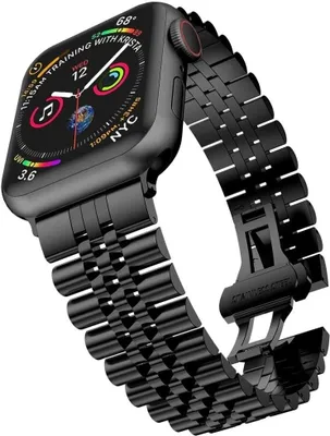 Produktbild von Strap-It Apple Watch Ultra Jubilee Stahlarmband (Schwarz)