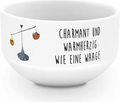 Produktbild von Mr. & Mrs. Panda Schüssel Sternzeichen Waage - Weiß - Geschenk, Biene, Gleichgewicht, schale, Obstschale, Hummel, Marienkäfer, frühstücksbowl, Müslischale, salatschälchen