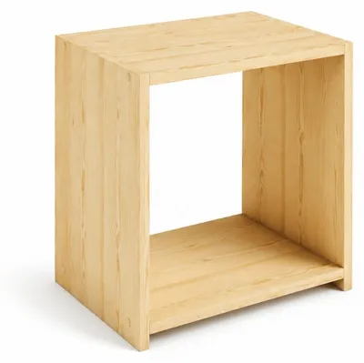 Produktbild von Nachttisch aus massivem Kiefernholz mit umweltfreundlichem Lack 41x40x28 cm