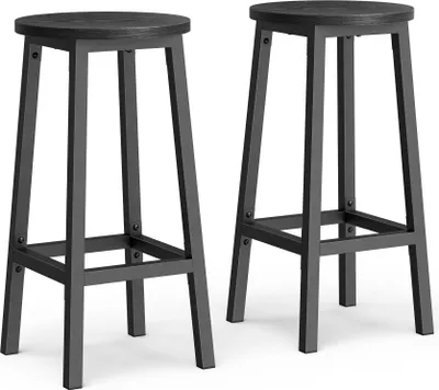 Produktbild von VASAGLE Barhocker Barstühle (Set, 2 St., 2er), bis 100kg belastbar, 32x32x65cm, CBL32