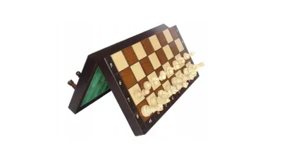 Produktbild von Traditionelles Magnetisch Klassische Schachspiel mit Figuren aus Holz 35x35cm