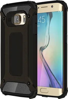 Produktbild von Mobigear Outdoor  Samsung Galaxy S6 Edge Hülle Hardcase Backcover Stoßfest - Schwarz